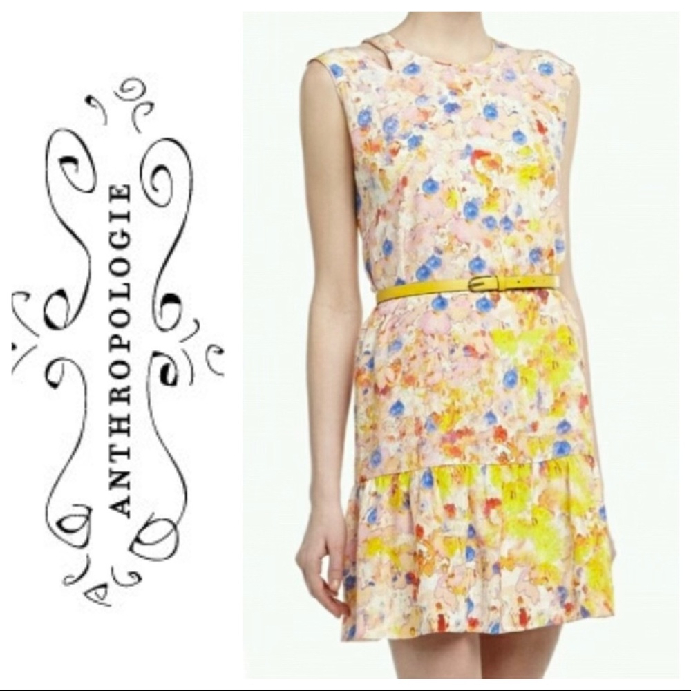 NWT Anthropologie Cluny 100% Silk Short Dress, size 10
